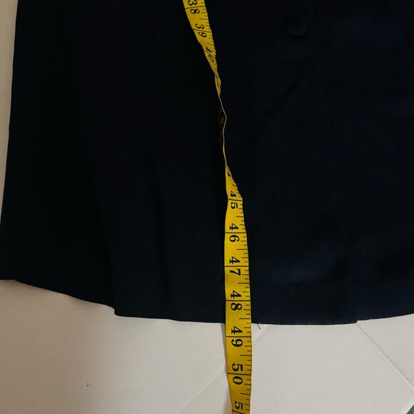 S.L Fashions Vintage Collared Button Down Maxi Dress Size 10 Petite NWT Navy - Picture 8 of 9